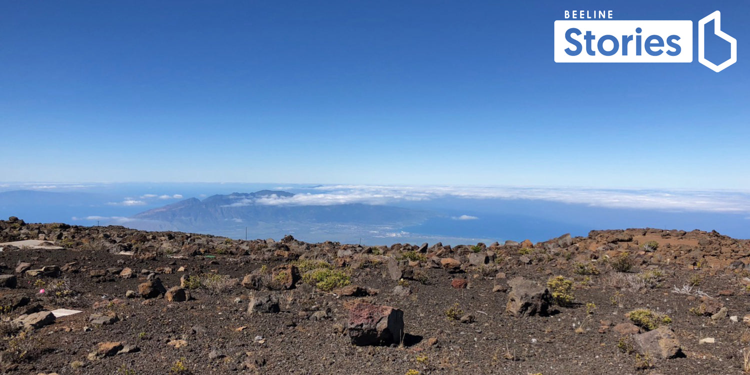 Descending Haleakala Volcano, Hawaii