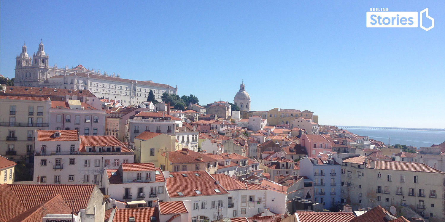 View of Lisbon city break banner