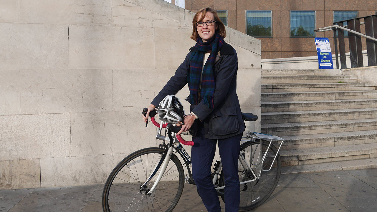 Frances Grier and her bike