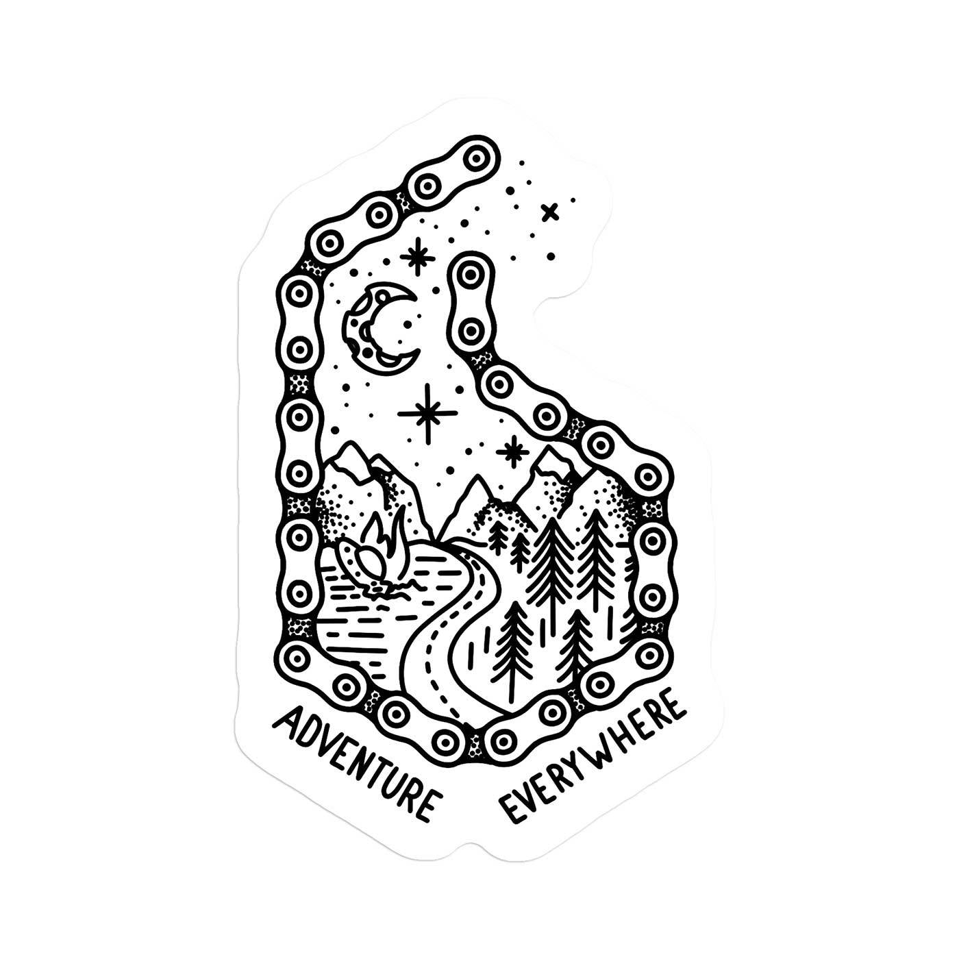 Beeline Moto stickers pack white adventure chain sticker