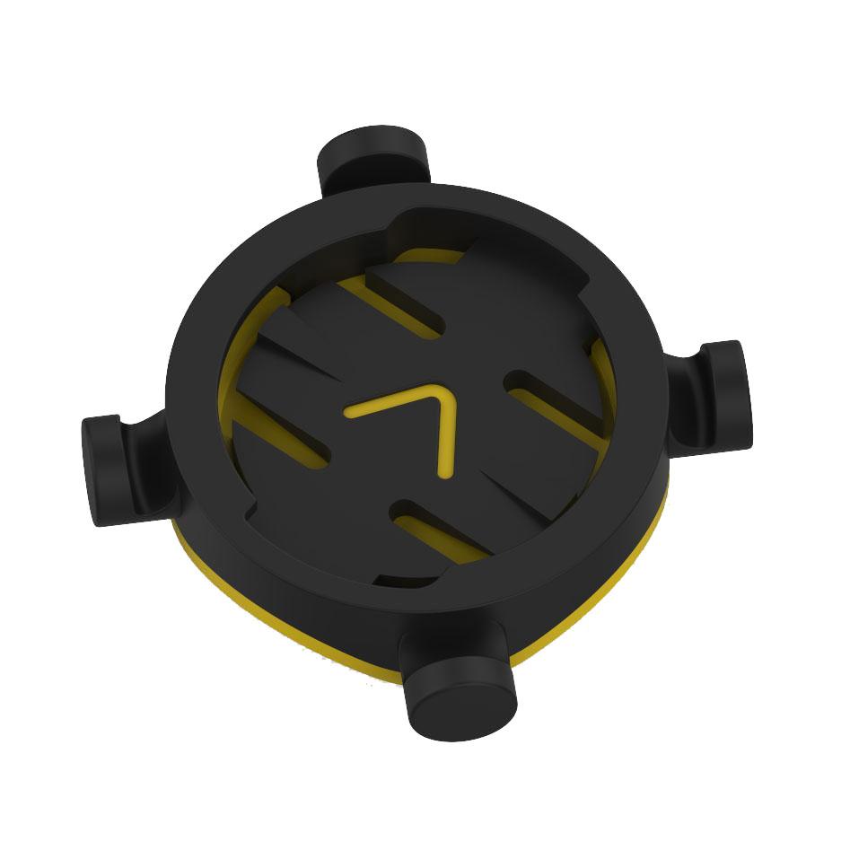 Beeline Moto Universal Elastic Strap Mount top view with yellow insert