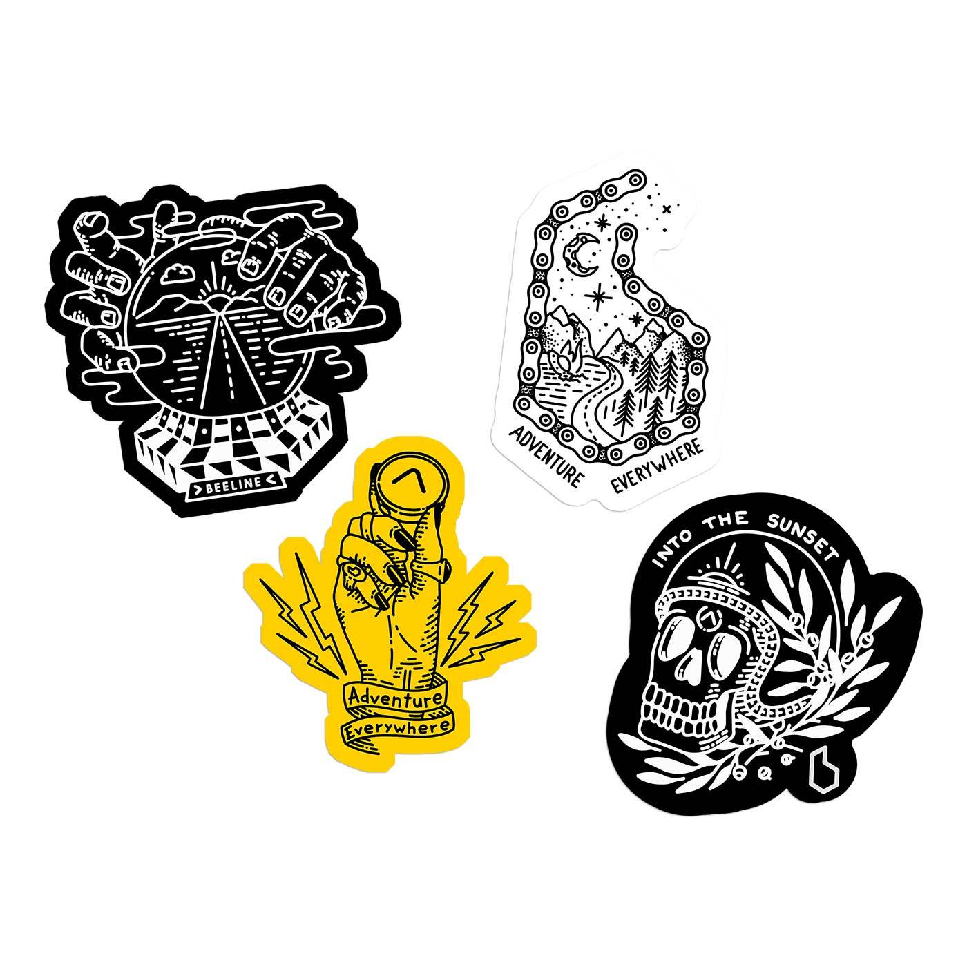 Beeline Moto stickers pack four stickers