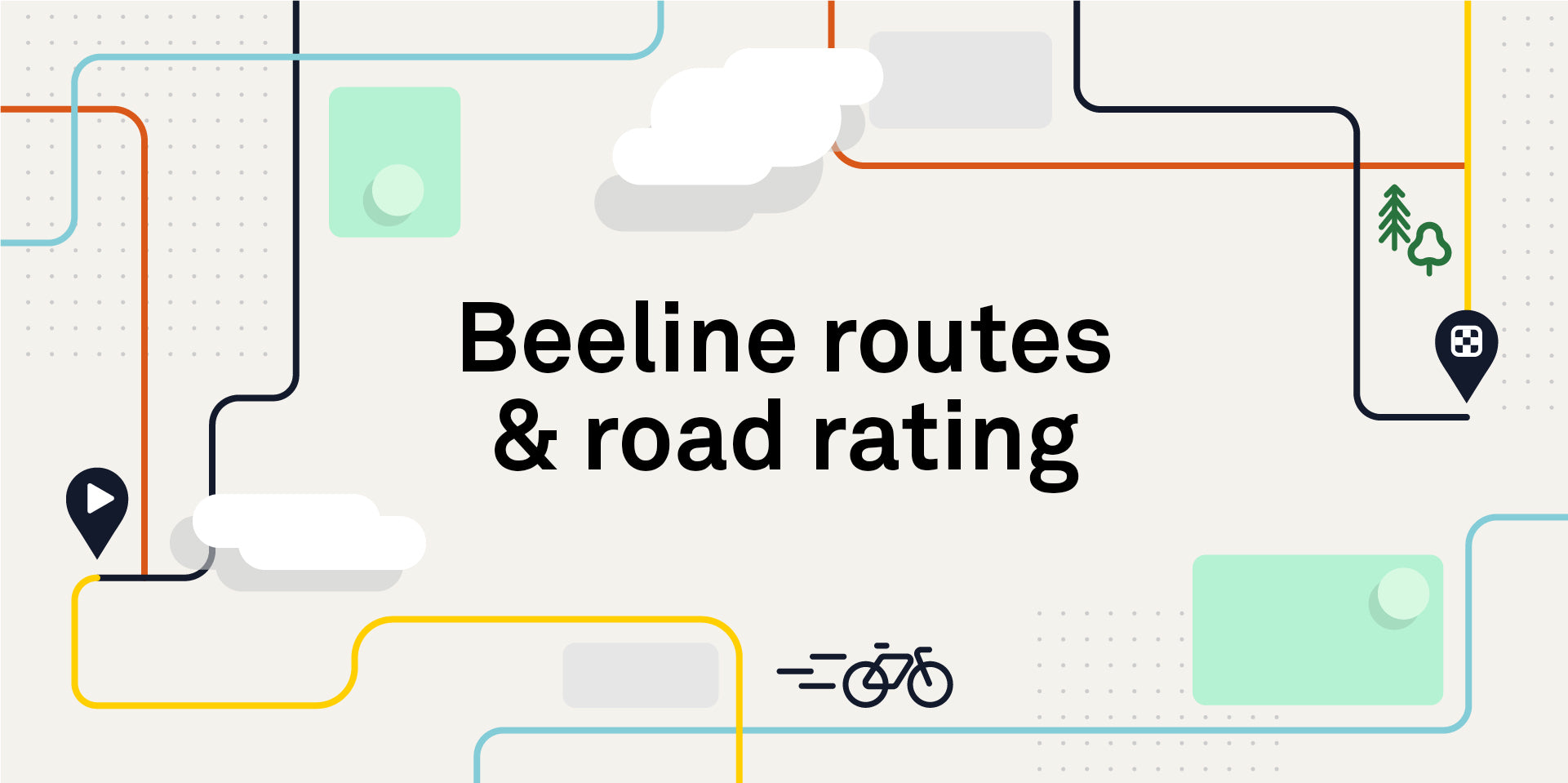 Illustration of Beeline routes and road rating