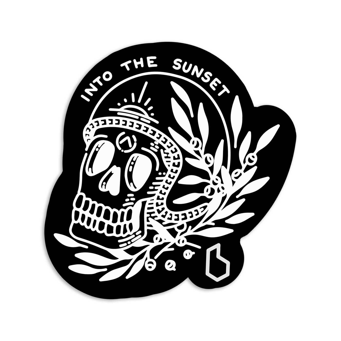 Beeline Moto stickers pack black skull sticker